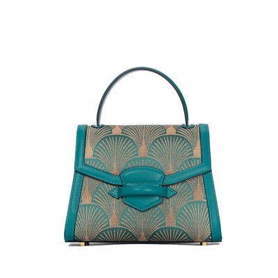 Bolso de Cuero con Bordados de Estilo Chino Tradicional - Image 10