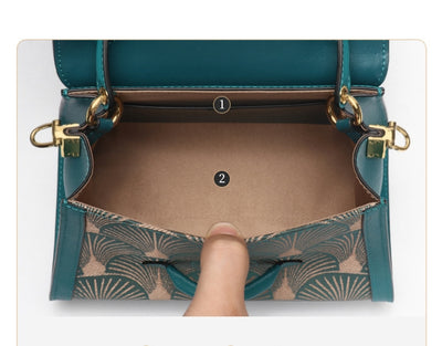 Bolso de Cuero con Bordados de Estilo Chino Tradicional - Image 12