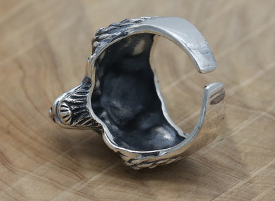 Anillo de Cabeza de Lobo en Plata 925 para Hombre - Image 7