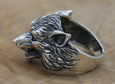 Anillo de Cabeza de Lobo en Plata 925 para Hombre - Image 8