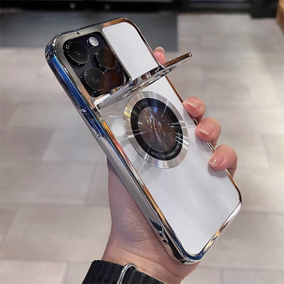 Funda Magnética para Teléfono con Soporte Invisible y Protección Electrochapada - Image 11