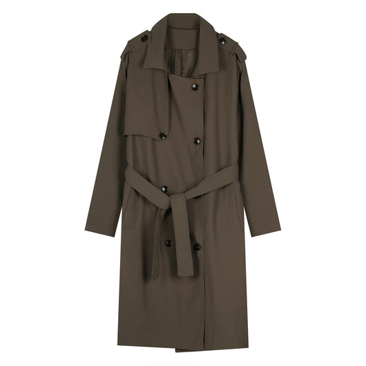 Gabardina Cruzada para Hombre con Cinturón Integrado - Image 5