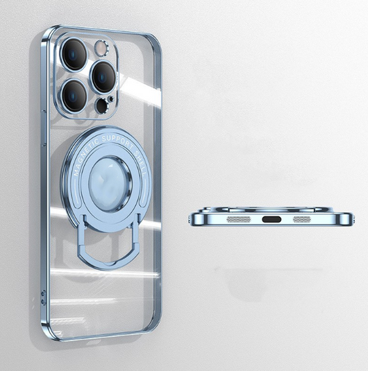 Funda Magnética iPhone 15 con Soporte Invisible - Protección Transparente y Elegante - Image 11
