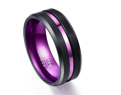 Anillo Groove Púrpura para Fiestas - Image 2