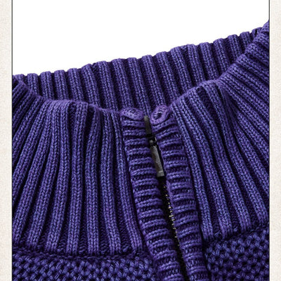 Suéter Cuello Alto con Cierre Frontal - Cardigan Tejido Premium - Image 11