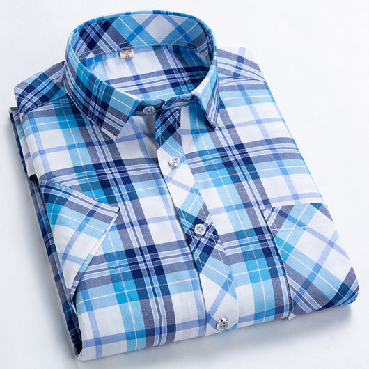 Camisa Casual de Manga Corta para Hombre con Cuello Solapa - Image 4