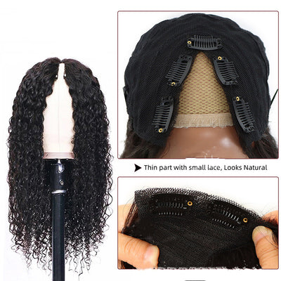 Diadema de Cabello Humano Rizado en Forma V - Image 9