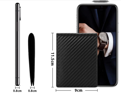 Billetera Delgada Antimagética para Hombre con Fibra de Carbono y Múltiples Compartimentos - Image 7