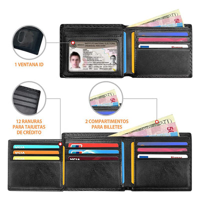 Billetera Delgada Antimagética para Hombre con Fibra de Carbono y Múltiples Compartimentos - Image 12