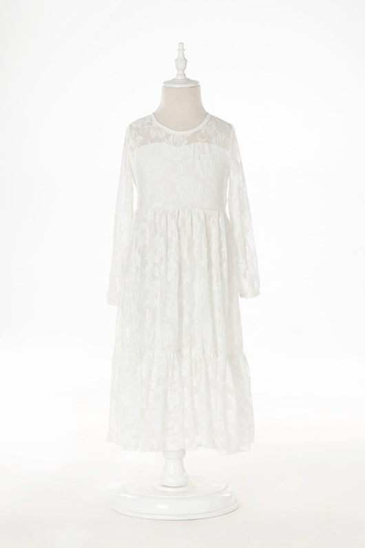 Vestido Princesa con Encaje y Estampado de Rosas - Image 4