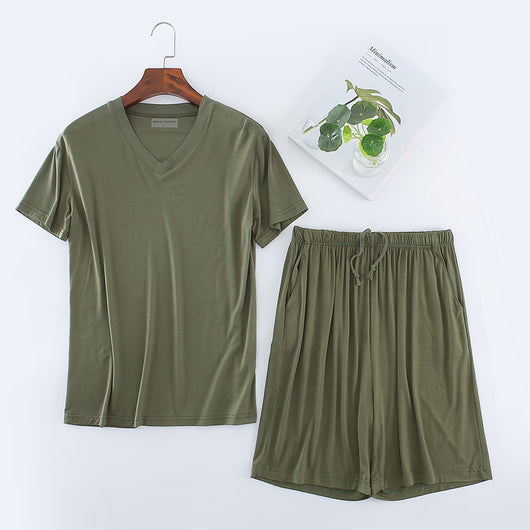 Conjunto de Pijama Modal para Hombre - Camiseta y Shorts - Image 15