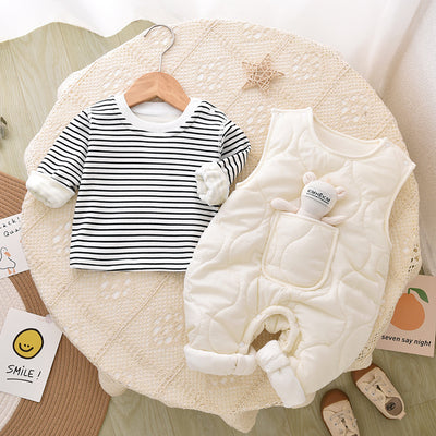 Conjunto de Abrigo de Algodón para Bebé con Forro Polar Acolchado - Image 11