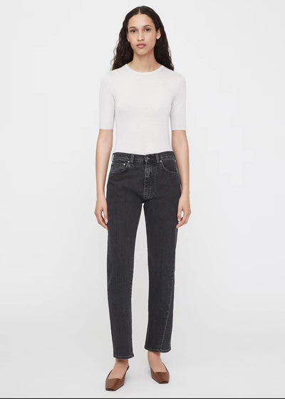 Jeans Tiro Alto Elásticos Retorcidos Cortos Estilo Europeo - Image 16