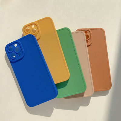 Funda de Teléfono Silicona Mate Color Sólido - Image 6