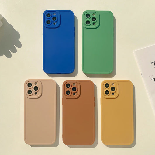 Funda de Teléfono Silicona Mate Color Sólido - Image 10