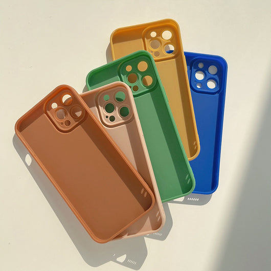 Funda de Teléfono Silicona Mate Color Sólido - Image 11