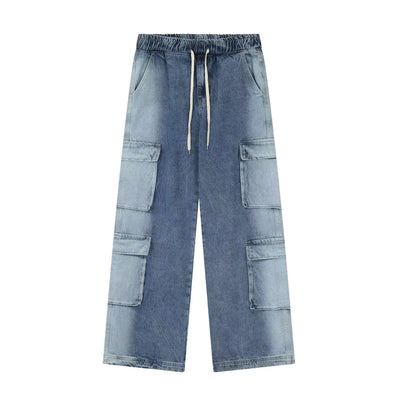 Jeans Vintage con Múltiples Bolsillos y Cintura Elástica - Image 8