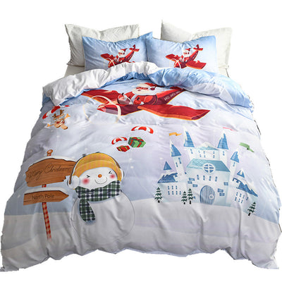 Juego de Cama 3D Navideño Papá Noel Feliz - Set de Tres Piezas - Image 6
