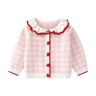 Conjunto de Cardigan y Falda Escocesa de Algodón para Niña 1-3 Años - Image 7