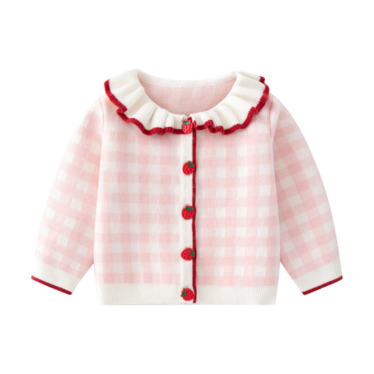 Conjunto de Cardigan y Falda Escocesa de Algodón para Niña 1-3 Años - Image 7
