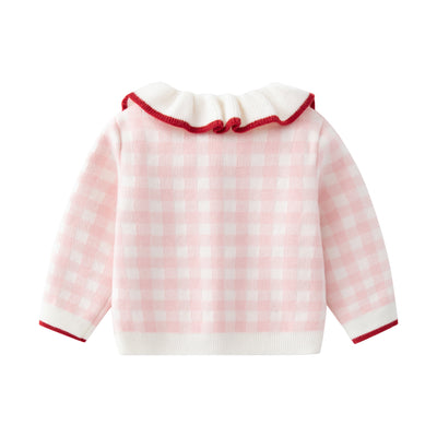 Conjunto de Cardigan y Falda Escocesa de Algodón para Niña 1-3 Años - Image 8