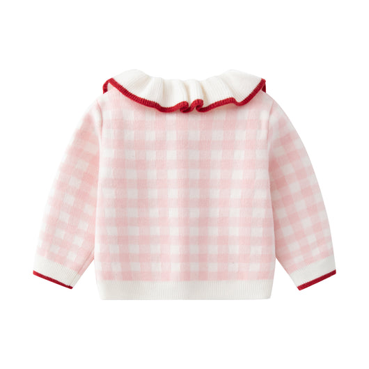 Conjunto de Cardigan y Falda Escocesa de Algodón para Niña 1-3 Años - Image 8