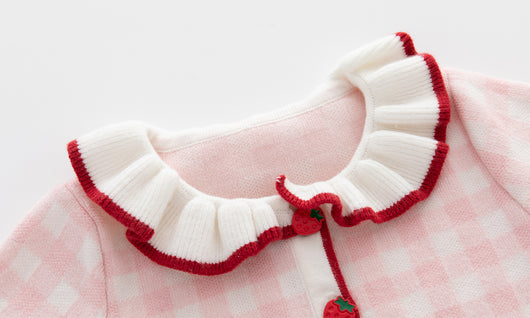 Conjunto de Cardigan y Falda Escocesa de Algodón para Niña 1-3 Años - Image 9