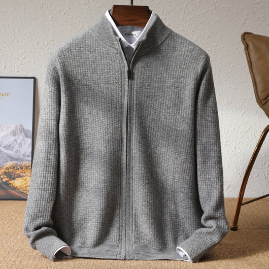 Cardigan con Cuello Alto y Cierre de Cremallera para Hombre - Image 7