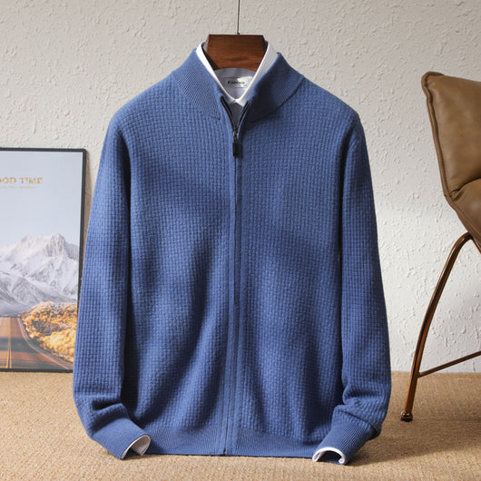 Cardigan con Cuello Alto y Cierre de Cremallera para Hombre - Image 11