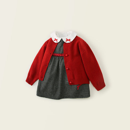 Cardigan Tejido Infantil de Manga Larga - Conjunto Versátil para Niños - Image 8
