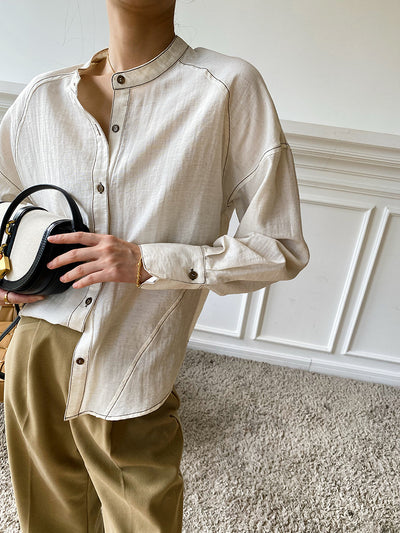 Camisa Suelta para Mujer - Diseño Simple Otoño - Image 14