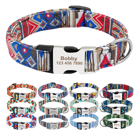 Collar Ajustable para Perros y Gatos con Placa de Identificación Personalizada - Image 37