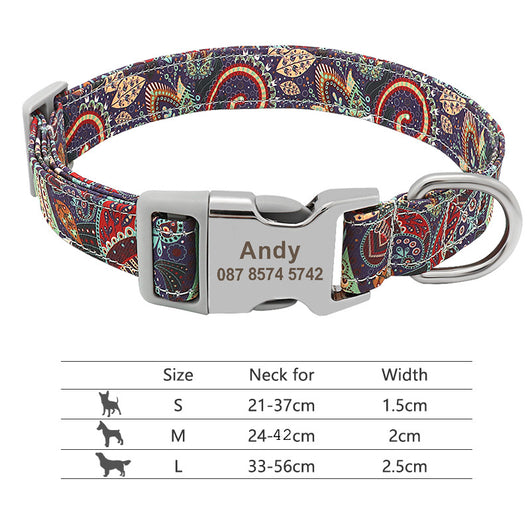 Collar Ajustable para Perros y Gatos con Placa de Identificación Personalizada - Image 48