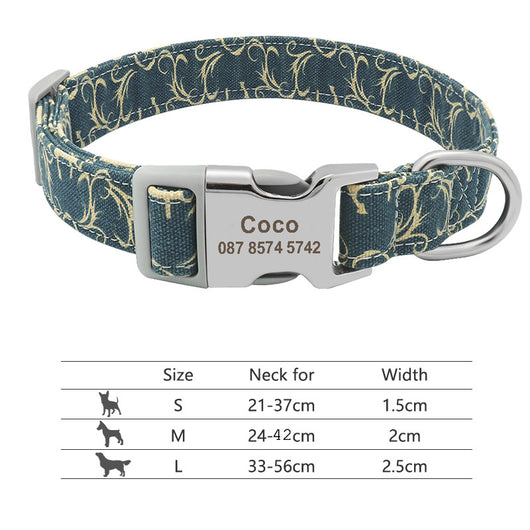 Collar Ajustable para Perros y Gatos con Placa de Identificación Personalizada - Image 49