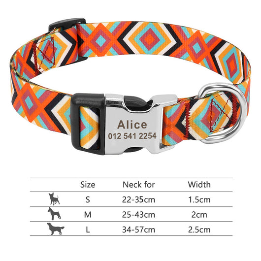 Collar Ajustable para Perros y Gatos con Placa de Identificación Personalizada - Image 59