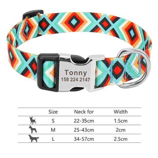 Collar Ajustable para Perros y Gatos con Placa de Identificación Personalizada - Image 60