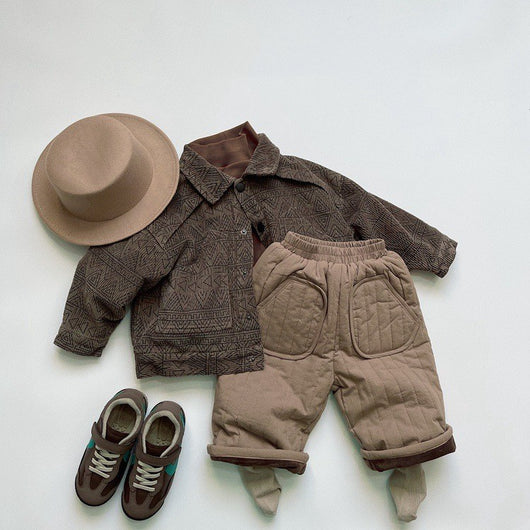 Pantalones de Terciopelo Acolchados para Niños - Corte Recto Clásico - Image 10
