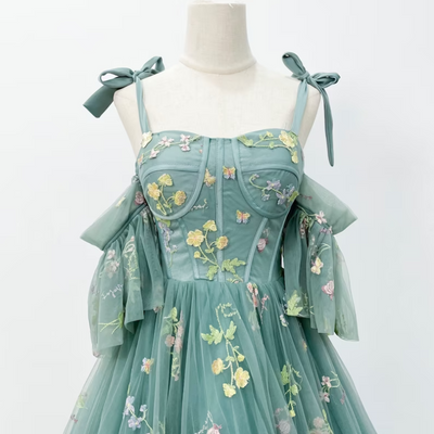 Vestido Hermanas Floral Hombro Descubierto - Image 10