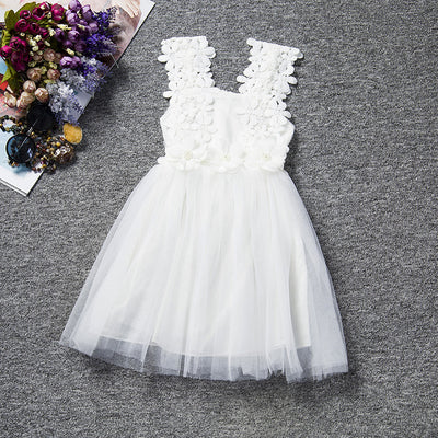 Vestido Infantil de Tirantes con Encaje para Primavera y Verano - Image 6