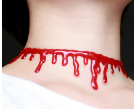 Collar Punk Gota de Sangre Halloween Unisex para Hombre y Mujer