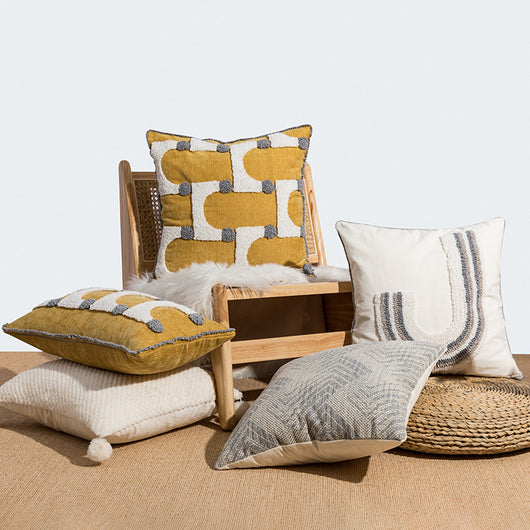 Funda de Almohada Terciopelo Loop Estilo Minimalista - Image 9