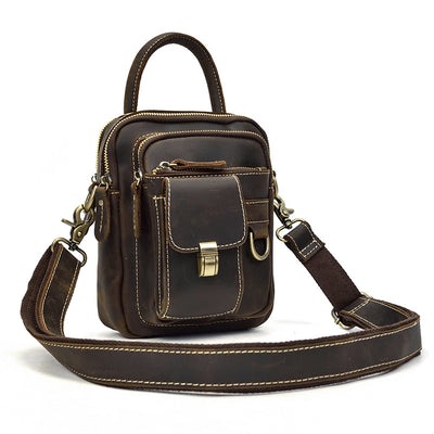 Bolsa Cruzada de Cuero Multifuncional para Hombre - Image 12