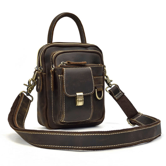 Bolsa Cruzada de Cuero Multifuncional para Hombre - Image 12
