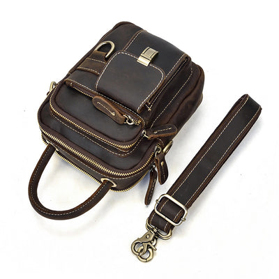 Bolsa Cruzada de Cuero Multifuncional para Hombre - Image 15