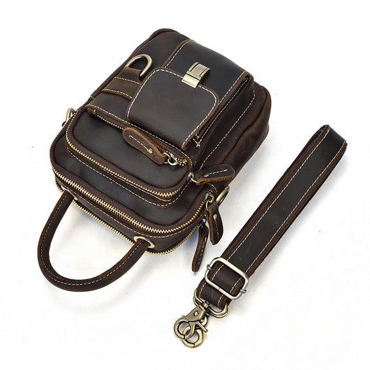 Bolsa Cruzada de Cuero Multifuncional para Hombre - Image 15