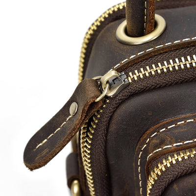 Bolsa Cruzada de Cuero Multifuncional para Hombre - Image 19