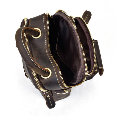 Bolsa Cruzada de Cuero Multifuncional para Hombre - Image 21