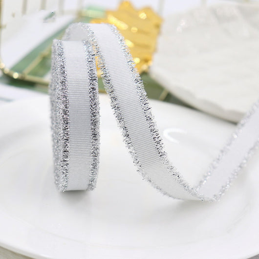 Cinta Decorativa para Regalos Bodas Oro y Plata con Flecos y Moño - Image 17
