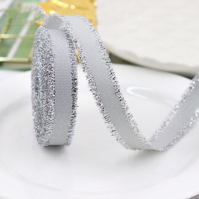 Cinta Decorativa para Regalos Bodas Oro y Plata con Flecos y Moño - Image 21