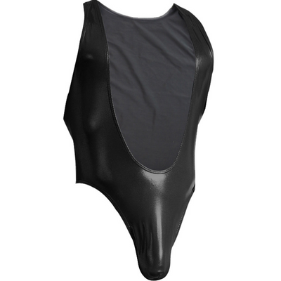 Chaleco Masculino de Cuero Sintético Brillante - Diseño Atrevido para Noches de Club - Image 5